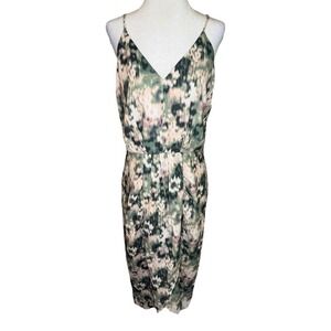 Chelsea 28 Floral Print Dress V-Neck‎ Sleeveless Casual Midi Dress Medium NWOT
